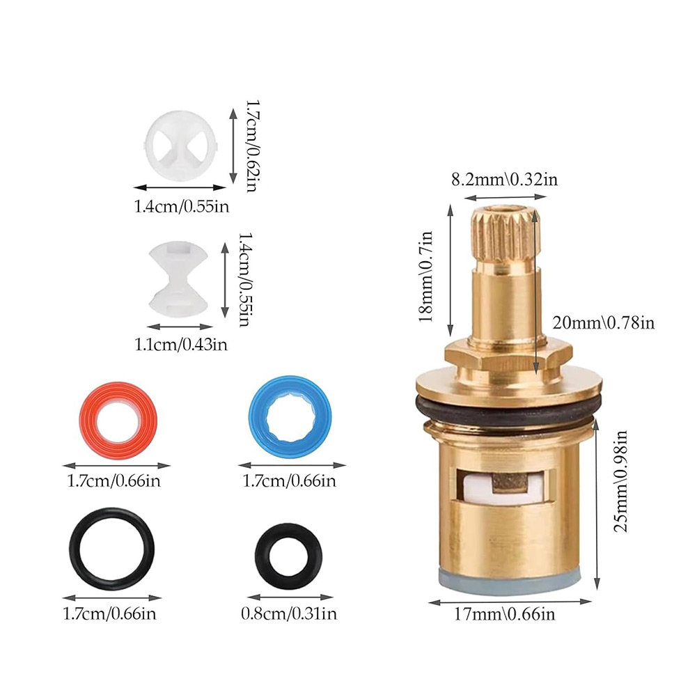 2 Pack Brass Tap Cartridge wit - огляд і ціна Silicone Tap Washer