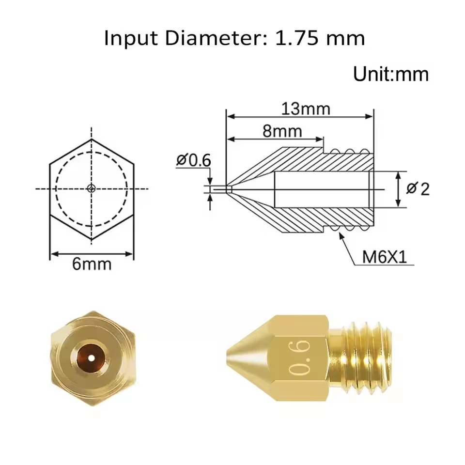0.4mm MK8 Extruder Nozzle 3D P - огляд і ціна Creality Printer Ender 3
