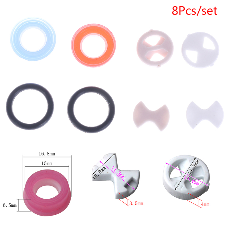 8Pcs/set Ceramic Disc Silicon  - огляд і ціна Silicone Tap Washer